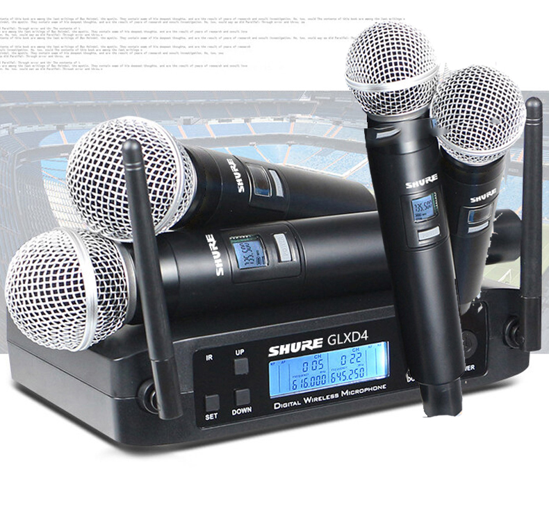 Shure GLXD4 (versión de frecuencia fija, 4 micrófonos, distancia de recepción de 30M)